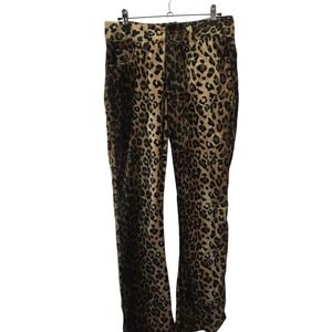 Lip Service Leopard Print Boot Cut Pants - Brown & Black